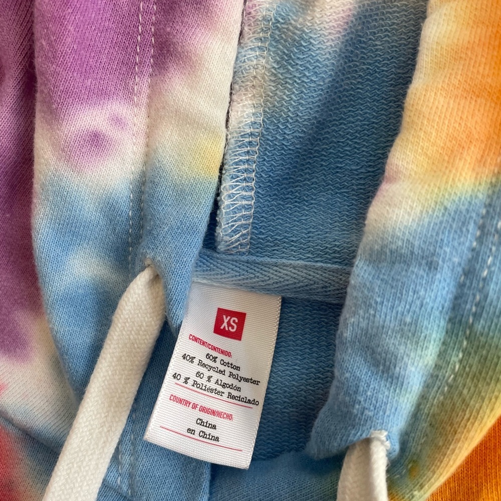 Tie dye hoodie women’s crop top size small - Picture 2 of 7